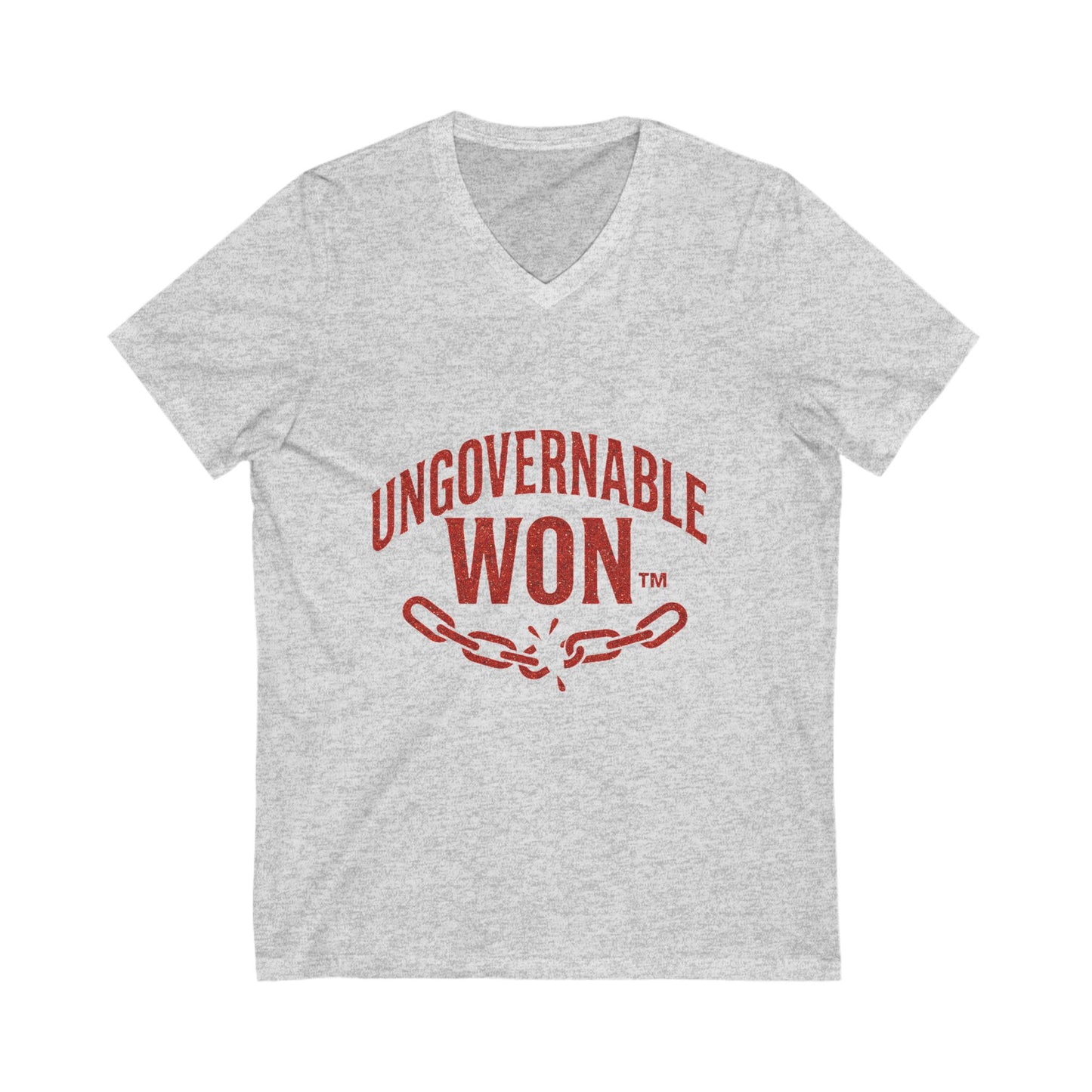 Unisex Jersey Short Sleeve V-Neck Tee