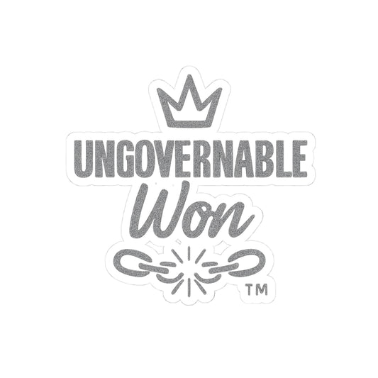 UNGOVERNABLE Won™ Logo Kiss-Cut Stickers – Silver Edition