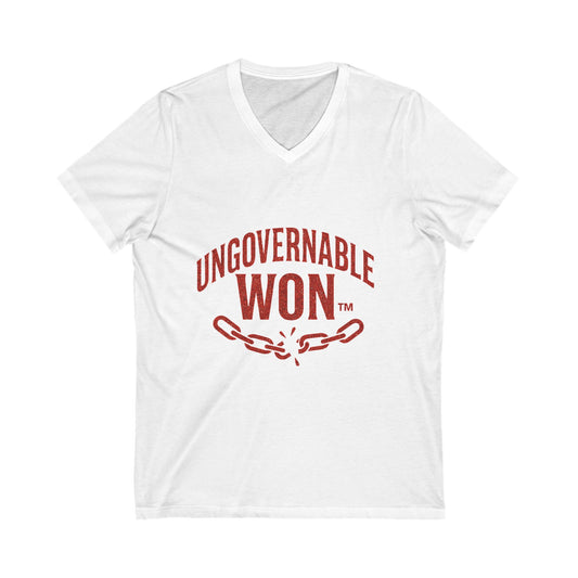 Unisex Jersey Short Sleeve V-Neck Tee