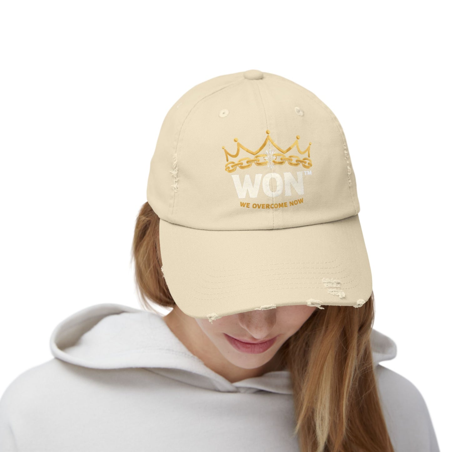 We Overcome Now ™' 'WON' Crown Distressed Cap | — Ungovernable WON ™