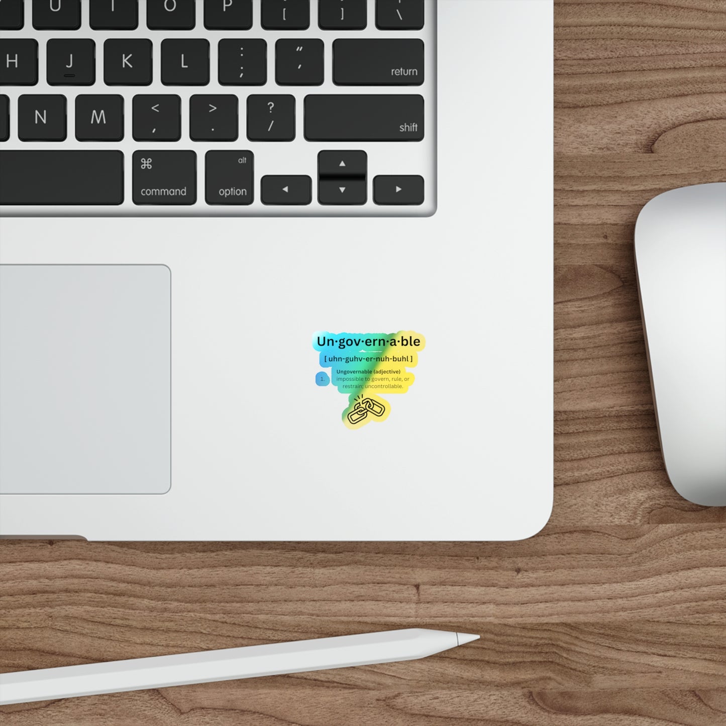 UNGOVERNABLE WON™ Definition Sticker – Holographic Die-cut Stickers