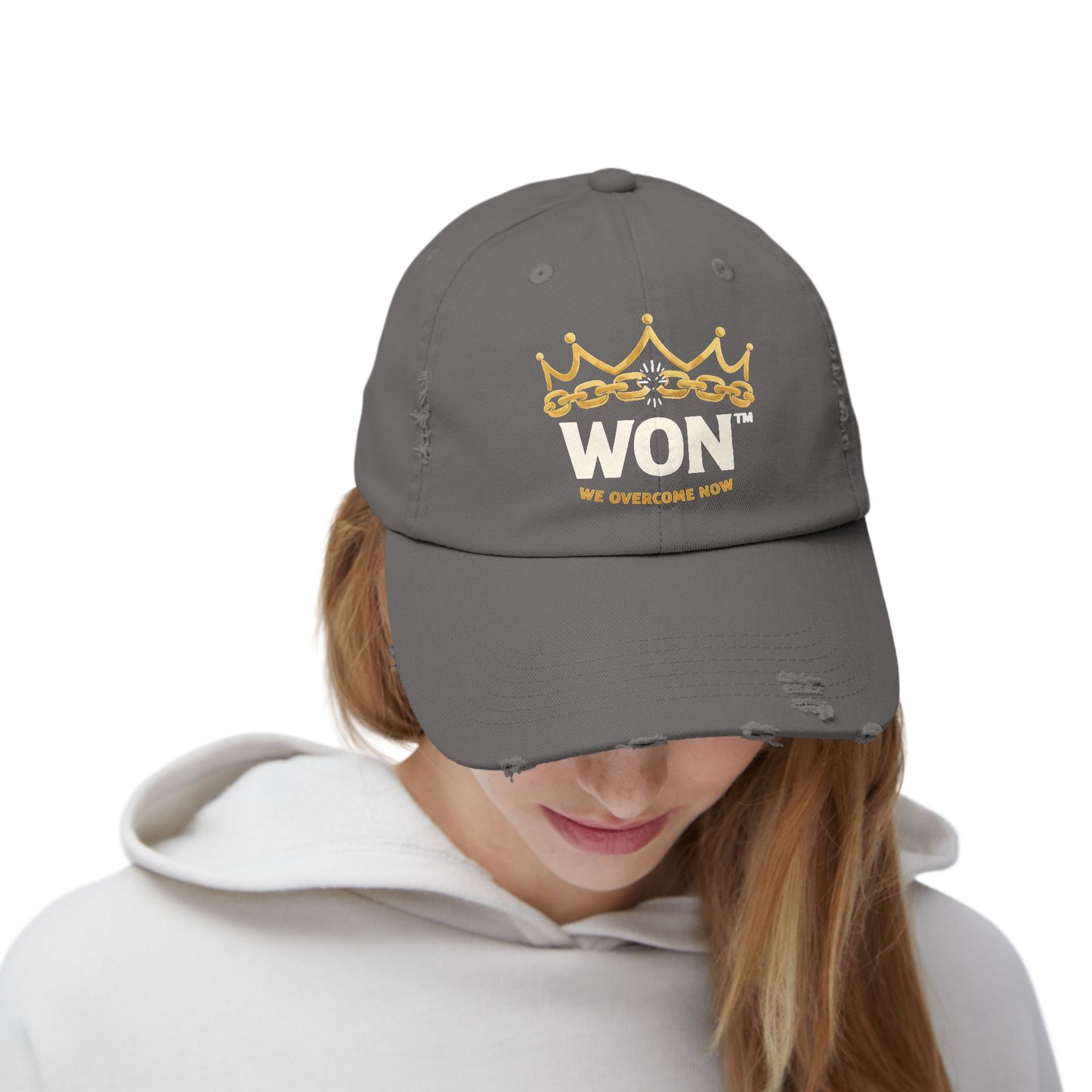We Overcome Now ™' 'WON' Crown Distressed Cap | — Ungovernable WON ™