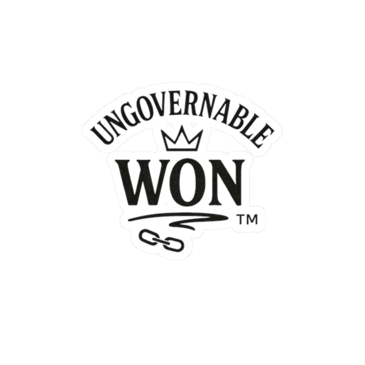 UNGOVERNABLE Won™ Logo Kiss Cut Stickers – OG Black Edition