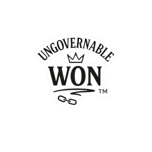 UNGOVERNABLE Won™ Logo Kiss Cut Stickers – OG Black Edition